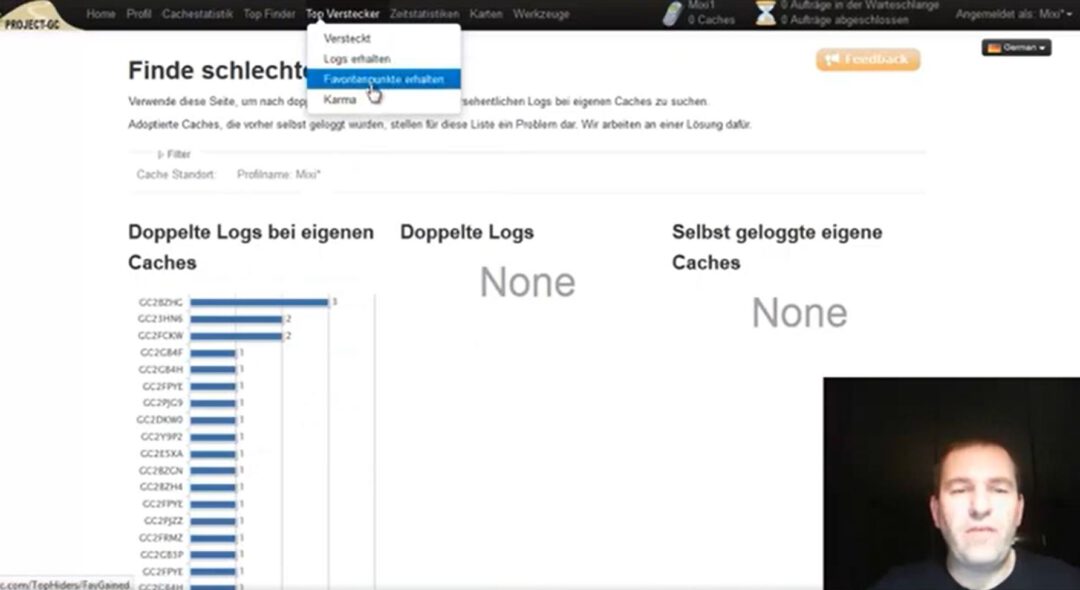 Mit Projekt GC Geocaches sortieren, Auswerten und Vergleichen. Die Geocaching Datenbank mit vielen Tools und Möglichkeiten für alle geocacher