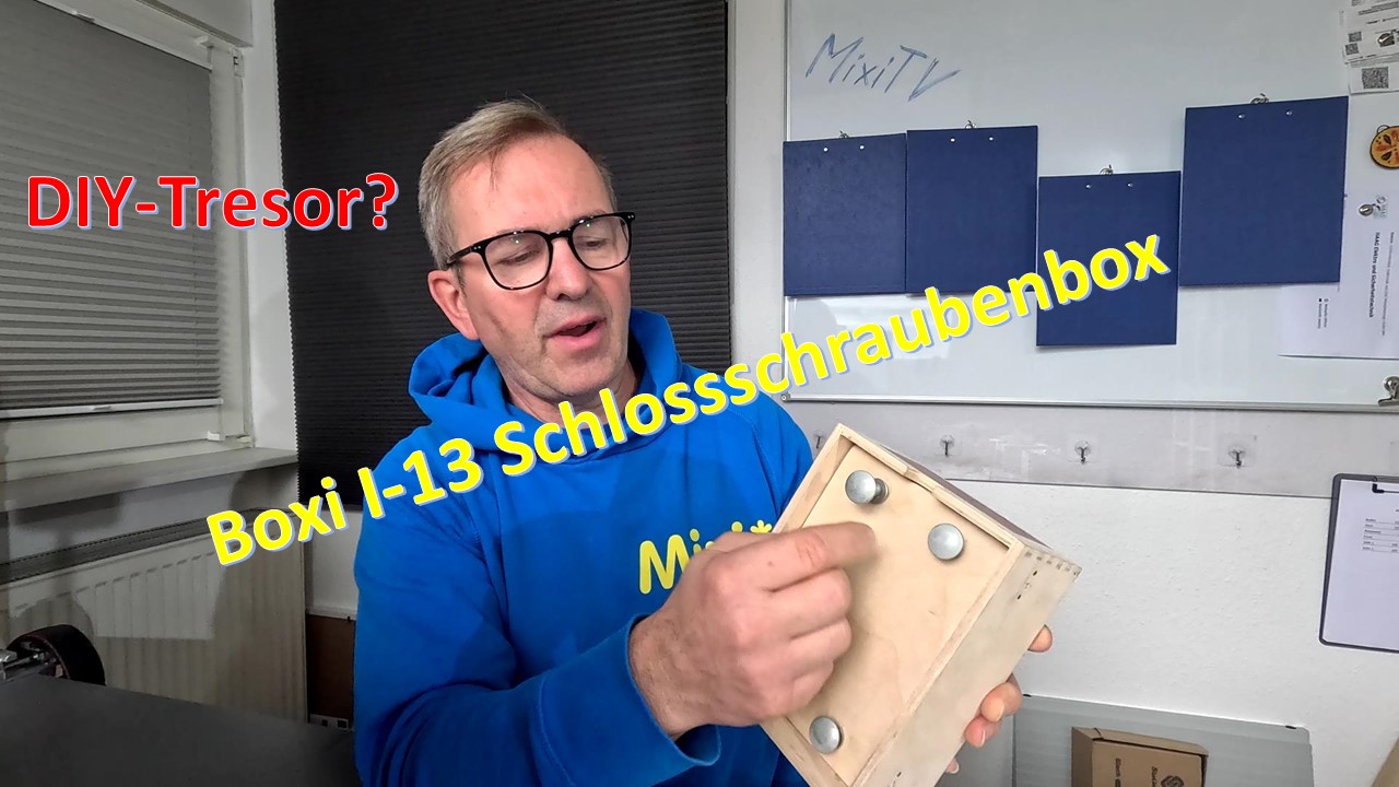 Geile Technik für Geocacher und Escaperooms Boxo i13 die Schlossschraubenbox