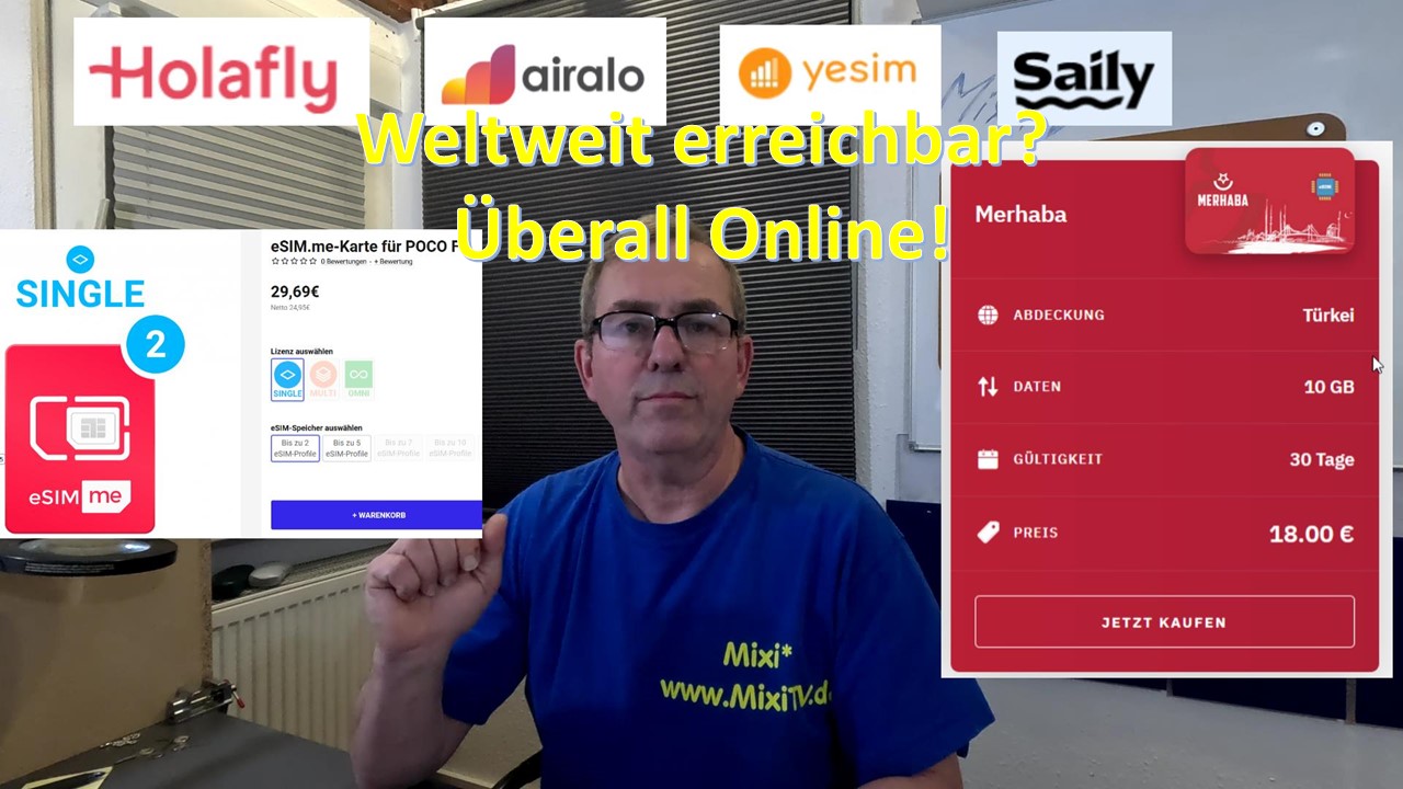 Überall mit den Handy Online esim auf simkarte